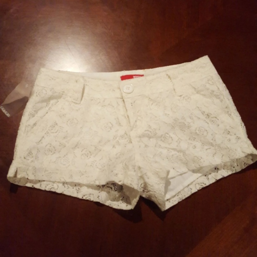 2 for $15! NWT Bongo Lace White Shorts